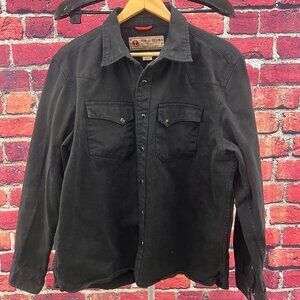Iron and Resin The Reno Snap Button Western Shirt, Black - Size Large